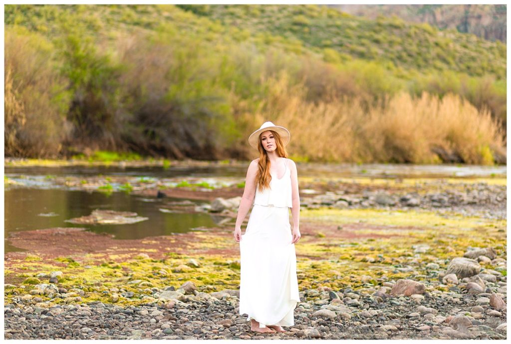 The Salt River made the perfect setting for a portrait photography session in Arizona with Alyssa.