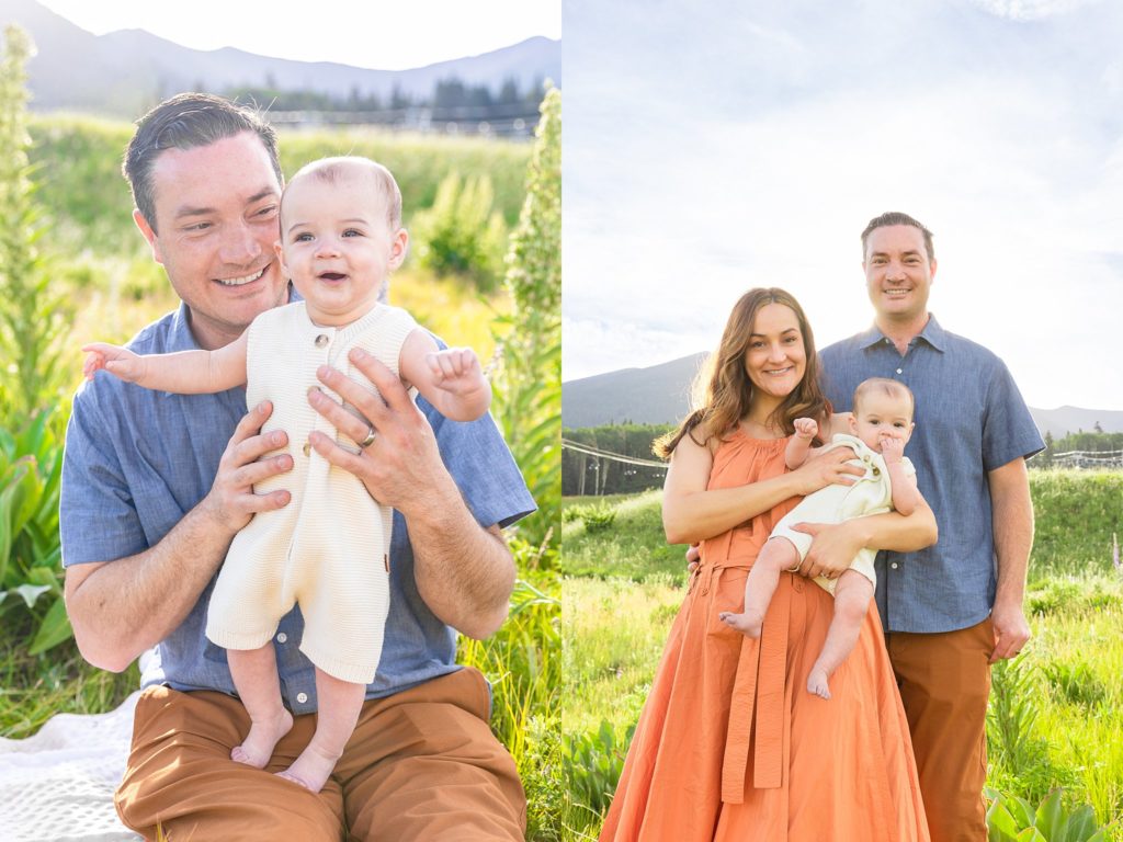 The Ricketts family looked beautiful while posing for Flagstaff mountain meadow portraits with photographer Bayley Jordan.