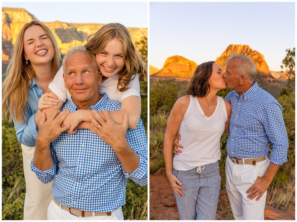 Affectionate family portraits in Sedona, AZ with Bayley Jordan Photography