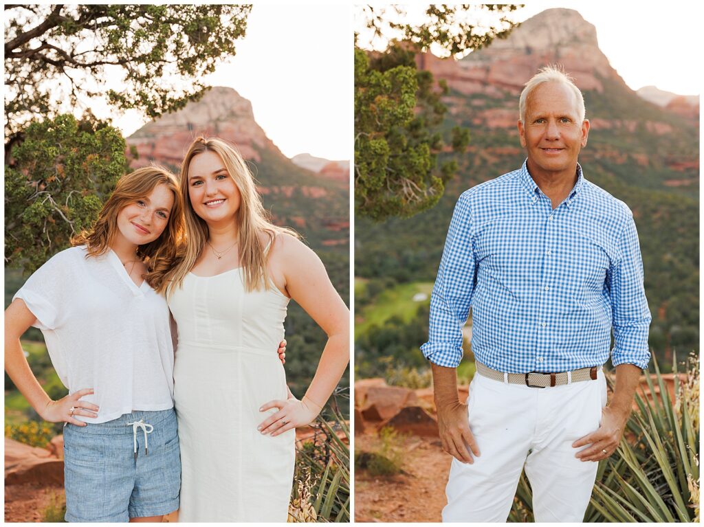 Family portraits at blue hour in Sedona, Arizona with Bayley Jordan Photography.