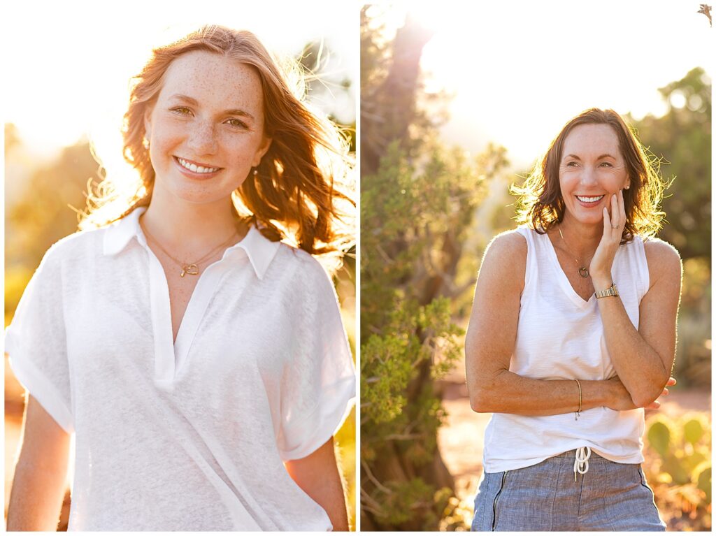 Mother and daughter individual portrait session in Sedona, Arizona - Bayley Jordan Photography
