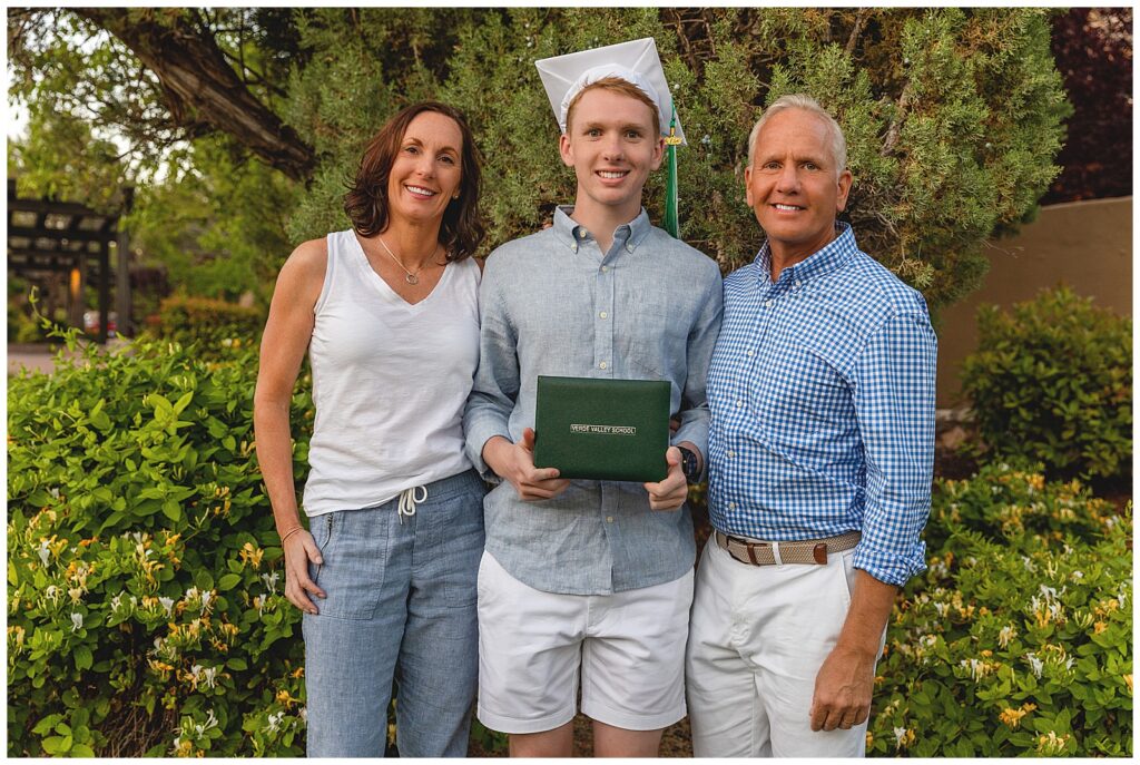 Graduation portrait for high school senior guy in Sedona, Arizona. 