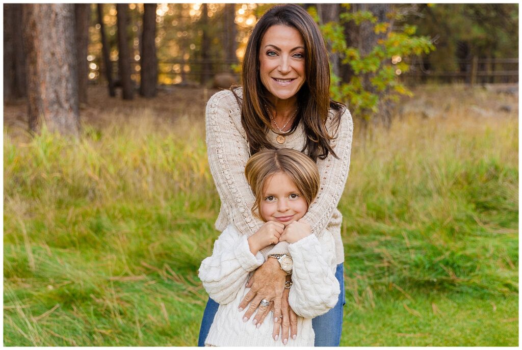 Mother and Daughter Fall Family Portrait in Flagstaff with Bayley Jordan Photography
