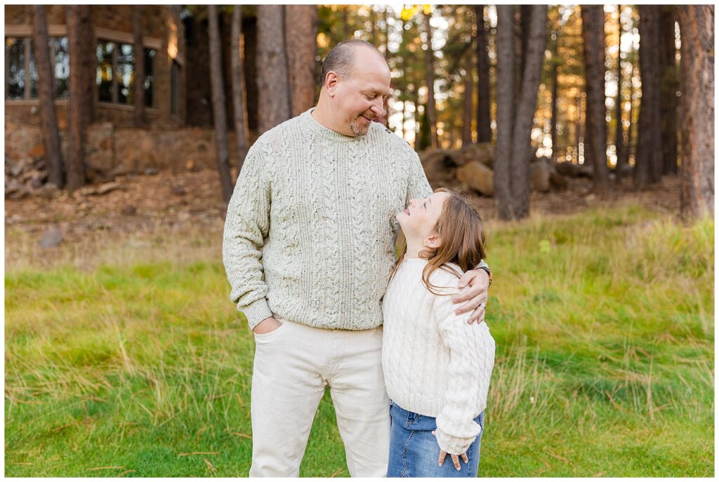 Father and Daughter Fall Family Portraits in Flagstaff with Bayley Jordan Photography