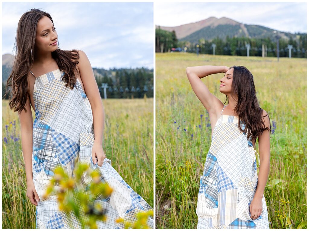 Holly proves her modeling talent during a San Francisco Peaks portrait session in Flagstaff Arizona with Bayley Jordan Photography