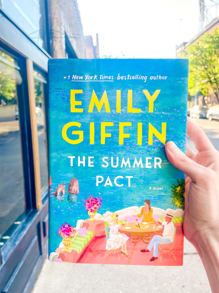 Celebrating client success - an image in Downtown Flagstaff of the newly released book The Summer Pact by best-selling author Emily Giffin.