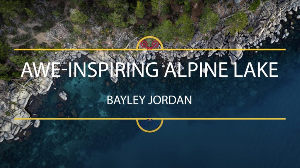 Alpine Lake Aerial Landscape image by Bayley Jordan Photography, a 2023 AZDroneFest nomination for the international drone photography festival award. 