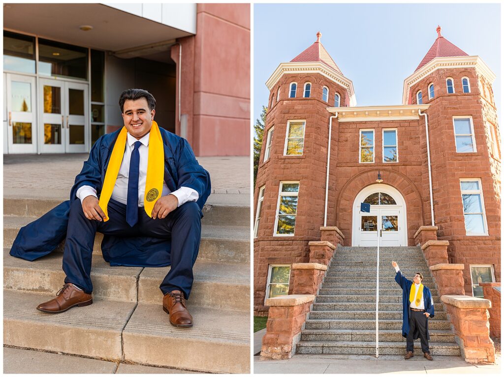 Business graduate Abraham celebrates at Northern Arizona University with Bayley Jordan Photography