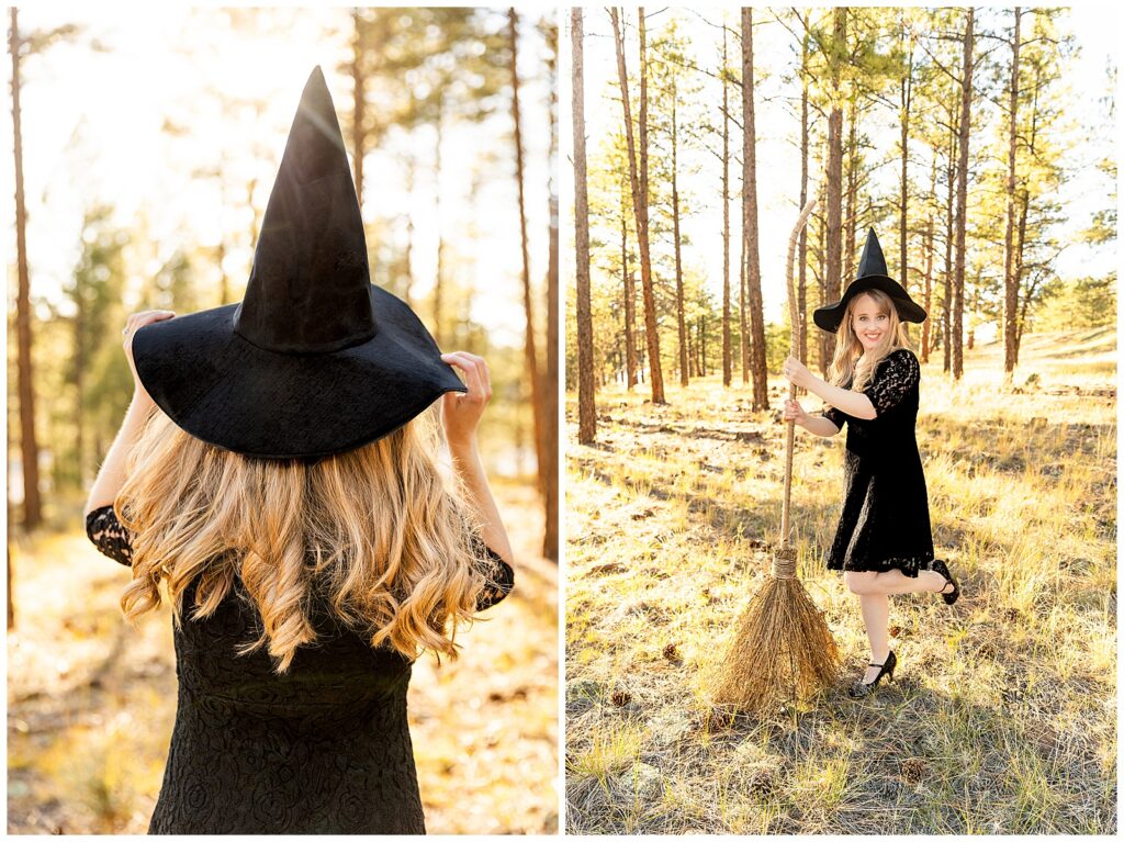 Flagstaff, Arizona Halloween portrait session enchanted witch theme with Bayley Jordan Photography