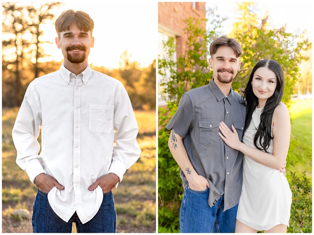 Graduation portrait of an NAU student on campus, celebrating completion of a forestry degree